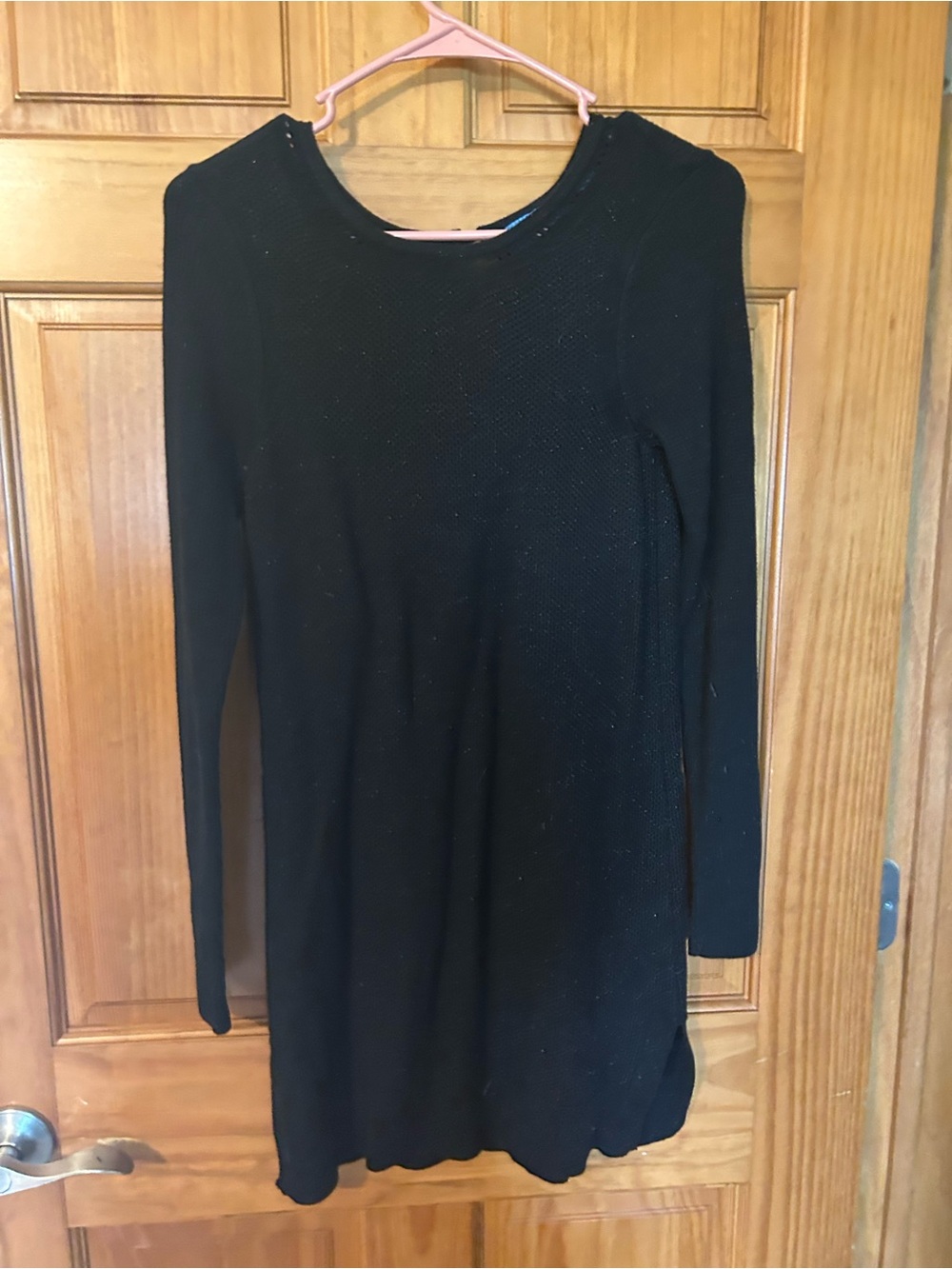 Simply Vera Vera Wang Black Long-Sleeve Knit Dress